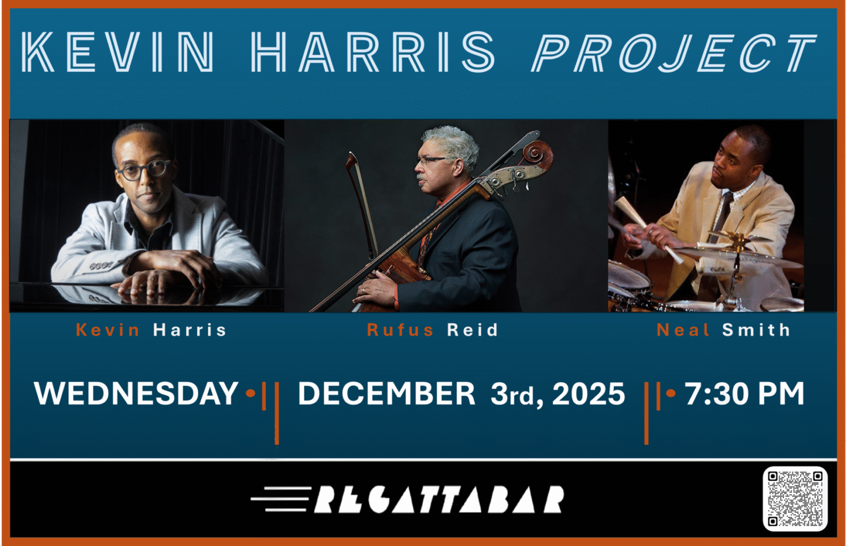 Kevin Harris Project at Regattabar Jazz Club on December 3rd.
